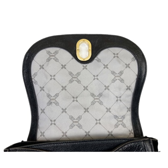 Aimee Kestenberg Ashton Black Leather Saddle Crossbody Purse - Picture 7 of 10